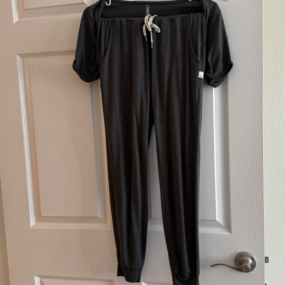 Vuori Charcoal V-Neck romper - Picture 2 of 4